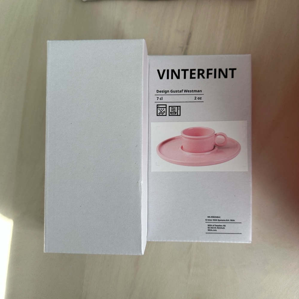 IKEA VINTERFINT Pink Cup and Saucer